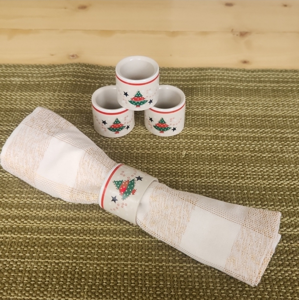 Holiday Joy by Epoch Napkin Ring set of 4 Noritake Company Korea